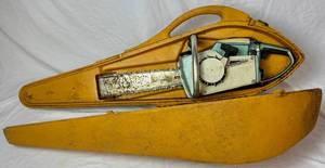 lot 261 image: Sears Vintage Lightweight Power Sharp Chainsaw Bolt Action 22 Bar