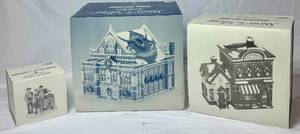 lot 241 image: Snow Village Bundle of Ryman Auditorium, Grand Ole Opry Carolers and Mainstreet Gift Shop