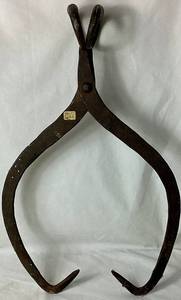 lot 278 image: Antique Ice Tongs 22 L x 13.5 W