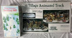 lot 224 image: Department 56 Village Animated Track and Village Animated Sledding Hill