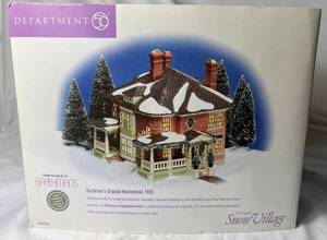lot 246 image: Department 56 Snow Village Bachmans Original Homestead 1885 Village House