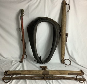 lot 277 image: Antique Horse Yokes, Horse Hame and Horse Collar