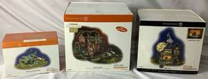 lot 283 image: Snow Village Halloween Department 56 Howl Radio, Dead Creek Mill and Dead Creek Mill Delivery