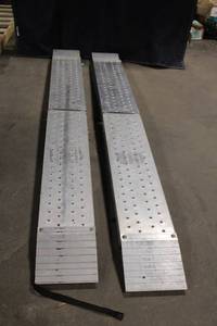 lot 15 image: Pair of Heavy-Duty Aluminum Loading Ramps