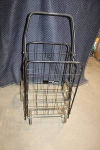 lot 17 image: Easy Wheels Black Metal Shopping Cart