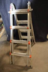 lot 21 image: Little Giant Multi-Purpose Ladder, 15 ft Height, Aluminum