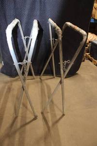 lot 23 image: Set of Metal Folding Sawhorses