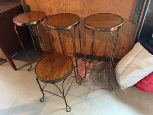lot 12 image: Ice Cream Parlor Stools