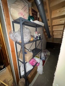lot 27 image: Metal Shelf & Contents BRING HELP TO MOVE