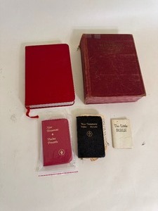 lot 42 image: Vintage Bibles & Dictionary
