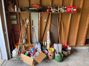 lot 139 image: Whole Wall of Garage Items