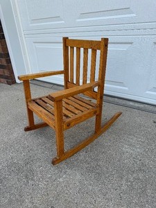 lot 146 image: Kids Wooden Rocking Chair Baby Tested & Approved