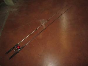 lot 43 image: Pair of fishing rods and one reel...