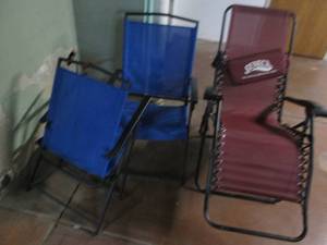 lot 51 image: Zero gravity chair plus pair of fol...
