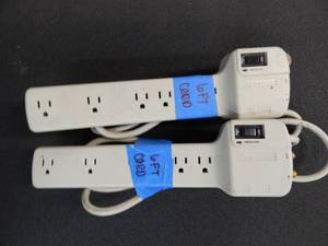 lot 94 image: Set of 2 Powerstrips - 6ft Cords