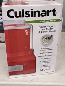 lot 581 image: Cuisinart Ice Cream Maker ICE-21R (in original packaging)