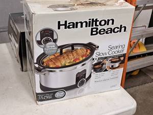 lot 584 image: Hamilton Beach 6-Quart Searing Slow Cooker  Programmable (in original packaging)
