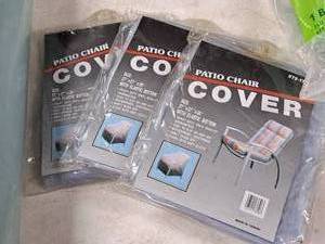 lot 637 image: Lot of (3) Patio Chair Covers