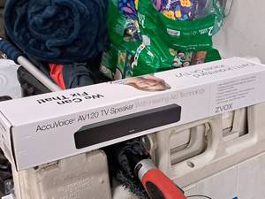 lot 689 image: Accuvoice TV Speaker AV120 (in original packaging)