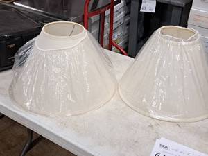 lot 647 image: Lot of (2) Replacement Lamp Shades (in original packaging)
