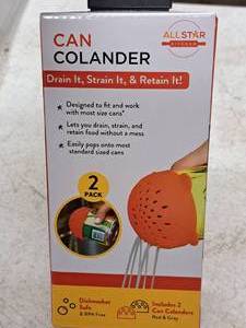 lot 707 image: All Star Kitchen   Can Colander 2-pack (in original packaging)
