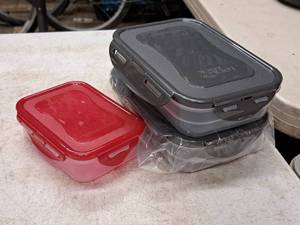 lot 713 image: Lot of (3) Lock & Lock Container with Lid (gray) (in original packaging)