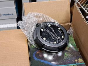 lot 762 image: Lot of (10) Snow Joe Solar Powered Disc Lights PJEXT25MO (in original packaging)