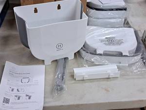 lot 768 image: Henning Lee Countertop Waste Bins Set of 2