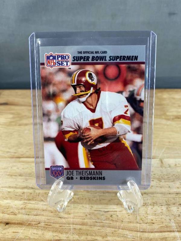lot 121 image: 1990 Pro Set Joe Theismann Super Bowl Supermen #133 M