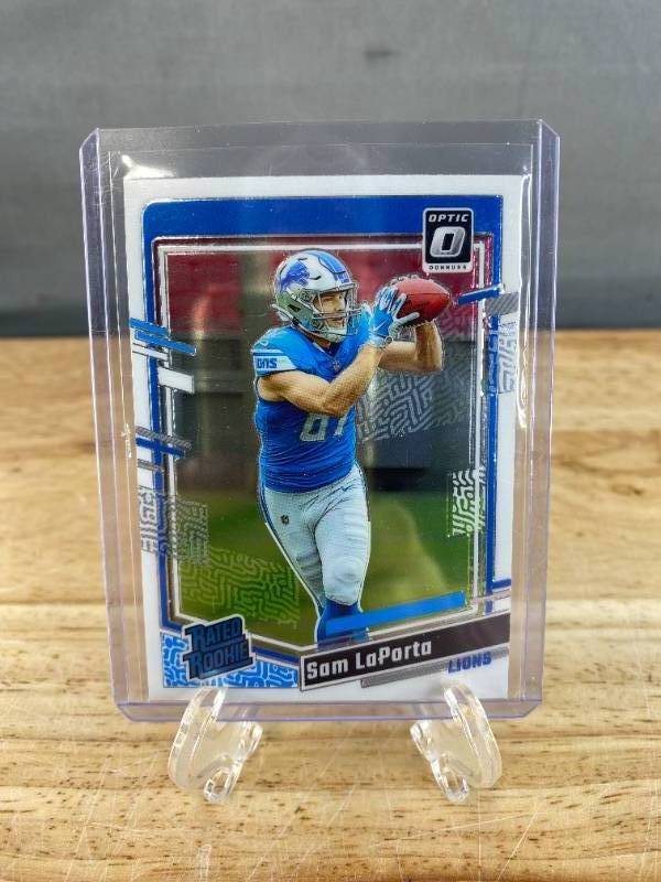 lot 165 image: 2023 Panini Donruss Optic Sam LaPorta Rated Rookie #237 M