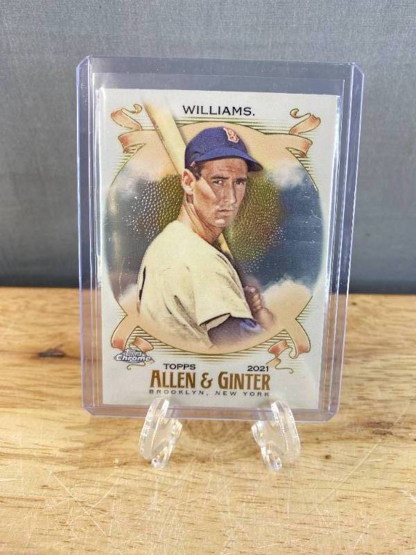 lot 221C image: 2023 Topps Allen & Ginter Ted Williams The World Champions Card #148 M