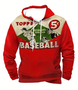 lot 88A image: Brand New Topps Baseball Hooded Sweatshirt - Mens XL N