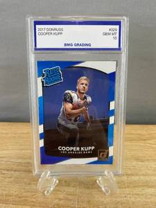 lot 24 image: 2017 Donruss Cooper Kupp Rated Rookie Card #329 BMG Graded GEM MT 10 J