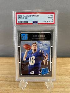 lot 26 image: 2016 Panini Donruss PSA Mint 9 Jared Goff Rated Rookie Card #372 J