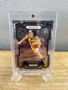 lot 1 image: 2024 Panini Prizm Draft Picks Caitlin Clark Hawkeyes Rookie Basketball Card #57 J