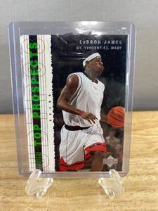 lot 21D image: LeBron James 2003-04 Upper Deck Top Prospects Basketball Rookie Card J