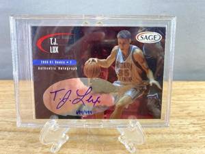 lot 225 image: T.J. Lux 2000-01 Sage Authentic Autograph Rookie Card #694999 J
