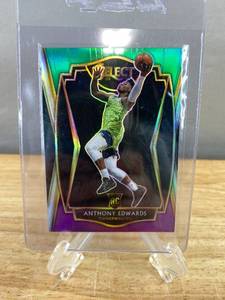 lot 49 image: Anthony Edwards Rookie Card - Panini Select Concourse Prizm Minnesota Timberwolves J