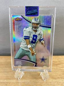 lot 250 image: NFL Tony Romo Refractor Trading Card in Protective Case J