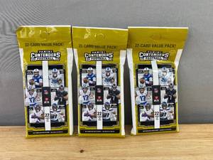 lot 18 image: Brand New Set of 3 Panini Contenders 2023 NFL Football Card Value Packs N