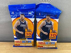 lot 23 image: 2 Brand New 2024-25 Panini NBA Hoops Basketball Trading Cards - 30 per pack N