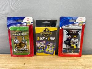 lot 57D image: 3 Brand New NFL Trading Card Packs Panini Illusions, Gunslingers, Pro Picks N