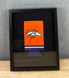lot 15D image: Tim Tebow Framed Autographed Denver Broncos NFL Can Coozie T