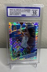lot 13D image: Gem Mint 10 2021-22 Shai Gilgeous-Alexander Panini Donruss Optic Prizm Card M