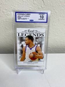 lot 305 image: 2022 Leaf Legends Stephen Curry Basketball Card - GEM MINT 10 M