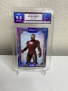 lot 306 image: Graded 9.5 Gem Mint 2023 Kakawow Cosmos Iron Man Mark VI Card M
