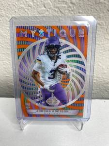 lot 344 image: Jordan Addison 2023 Panini Illusions Orange Mystique NFL Rookie Card #20 M