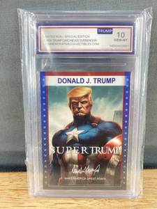 lot 12 image: Donald J. Trump Super Trump Card Special Edition - Graded GEM-MT 10 T