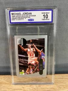 lot 1D image: 1998 Upper Deck Michael Jordan Sticker #42 - GEM MINT 10 T
