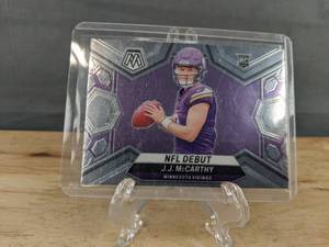 lot 151 image: 2024 Panini Mosaic Football Rookie Card - J.J. McCarthy NFL Vikings Debut T